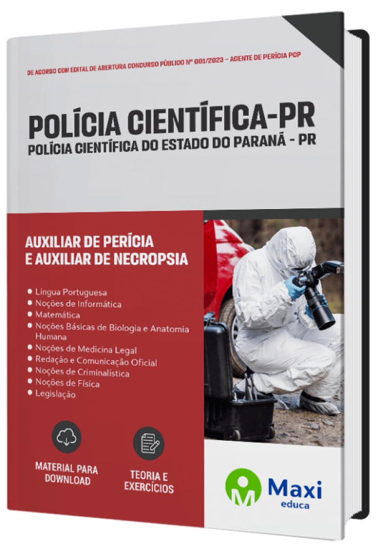 - Apostila Polícia Científica - PR 2023 Auxiliar de Perícia e Auxiliar de Necropsia