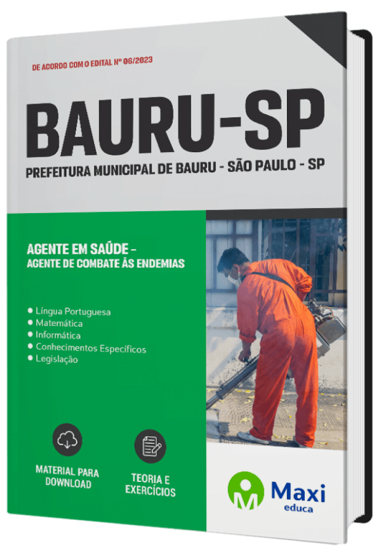 - Apostila Prefeitura de Bauru-SP 2023 Agente Em Saúde – Agente De Combate Às Endemias