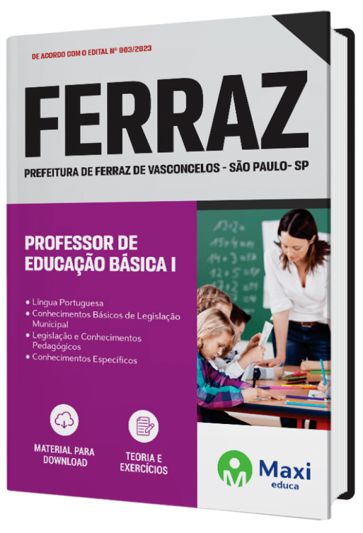 - Apostila Prefeitura de Ferraz-SP 2023 Professor de Educação Básica I