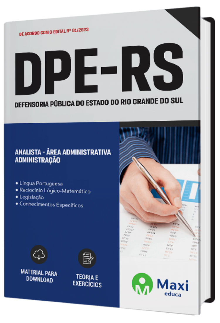 - Apostila DPE-RS 2023 Analista - Área Administrativa - Administração