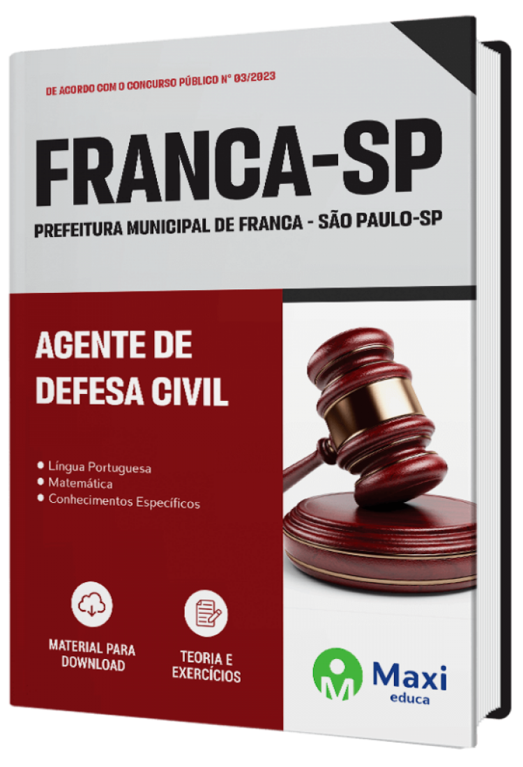 - Apostila Prefeitura de Franca - SP 2023 Agente de Defesa Civil