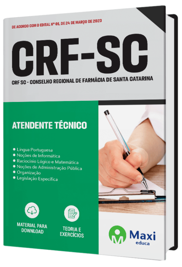 - Apostila CRF-SC 2023 Atendente Técnico