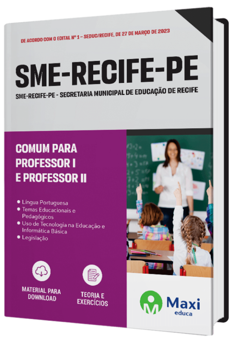 - Apostila SME-RECIFE-PE 2023 Comum para Professor I e Professor II