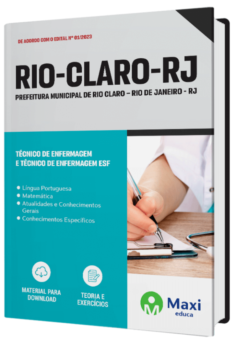 - Apostila Prefeitura de Rio Claro - RJ - 2023 Técnico de Enfermagem e Técnico de Enfermagem ESF