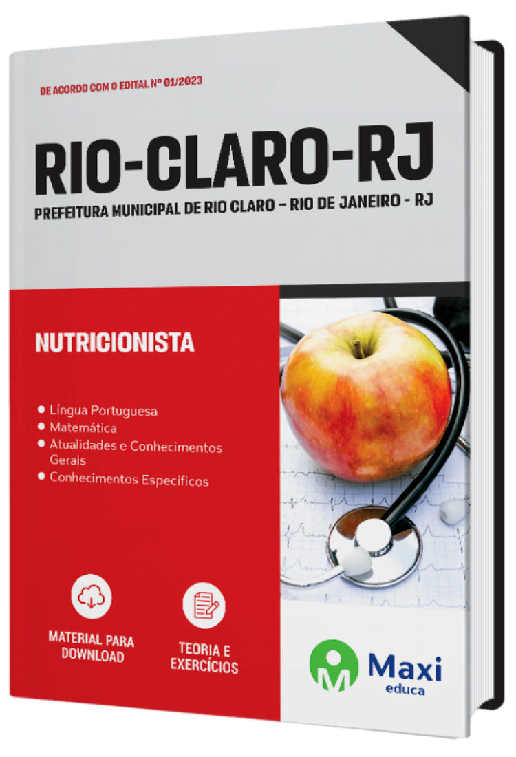 - Apostila Prefeitura de Rio Claro - RJ - 2023 Nutricionista