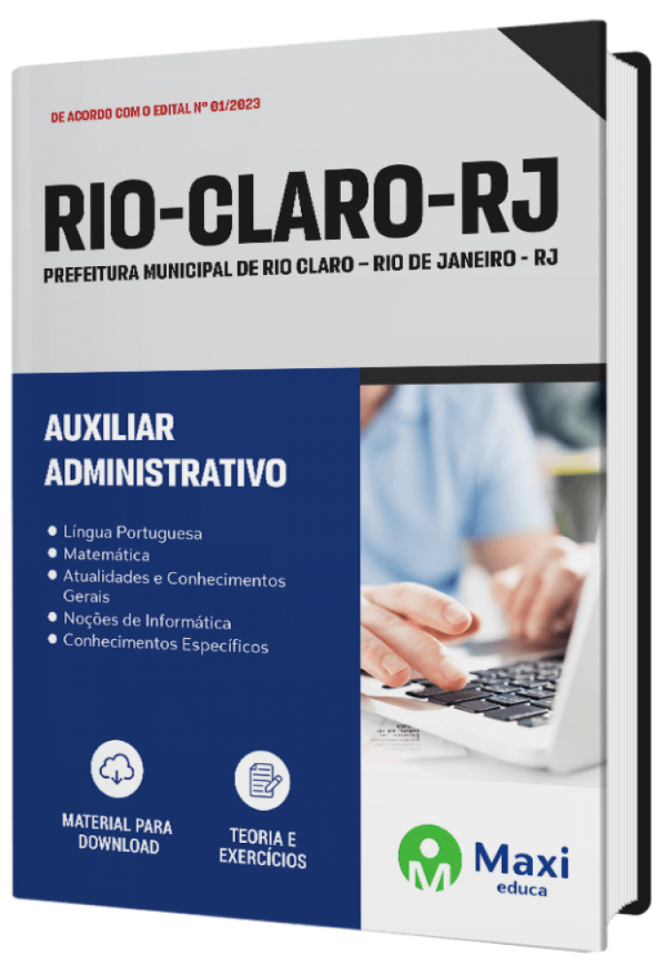 - Apostila Prefeitura de Rio Claro - RJ - 2023 Auxiliar Administrativo