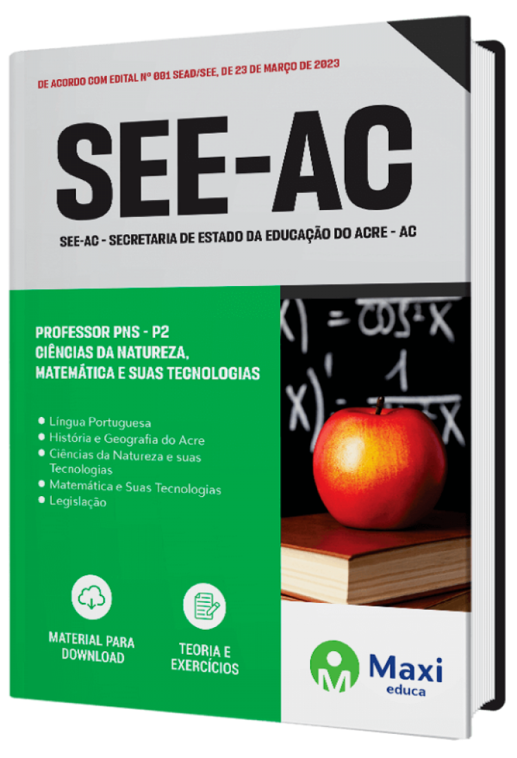 - Apostila SEE-AC 2023 Professor PNS - P2 - Ciências da Natureza, Matemática e suas Tecnologias