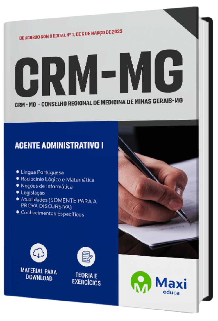 - Apostila CRM-MG - 2023 Agente Administrativo