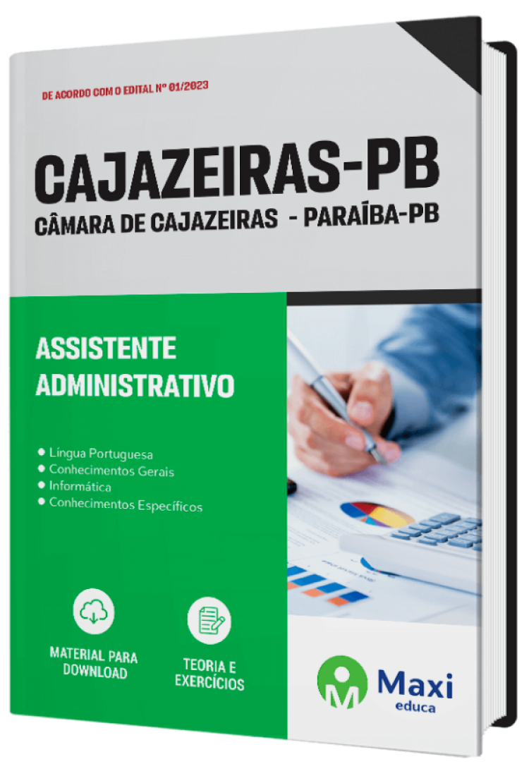 - Apostila Câmara de Cajazeiras-PB 2023 Assistente Administrativo