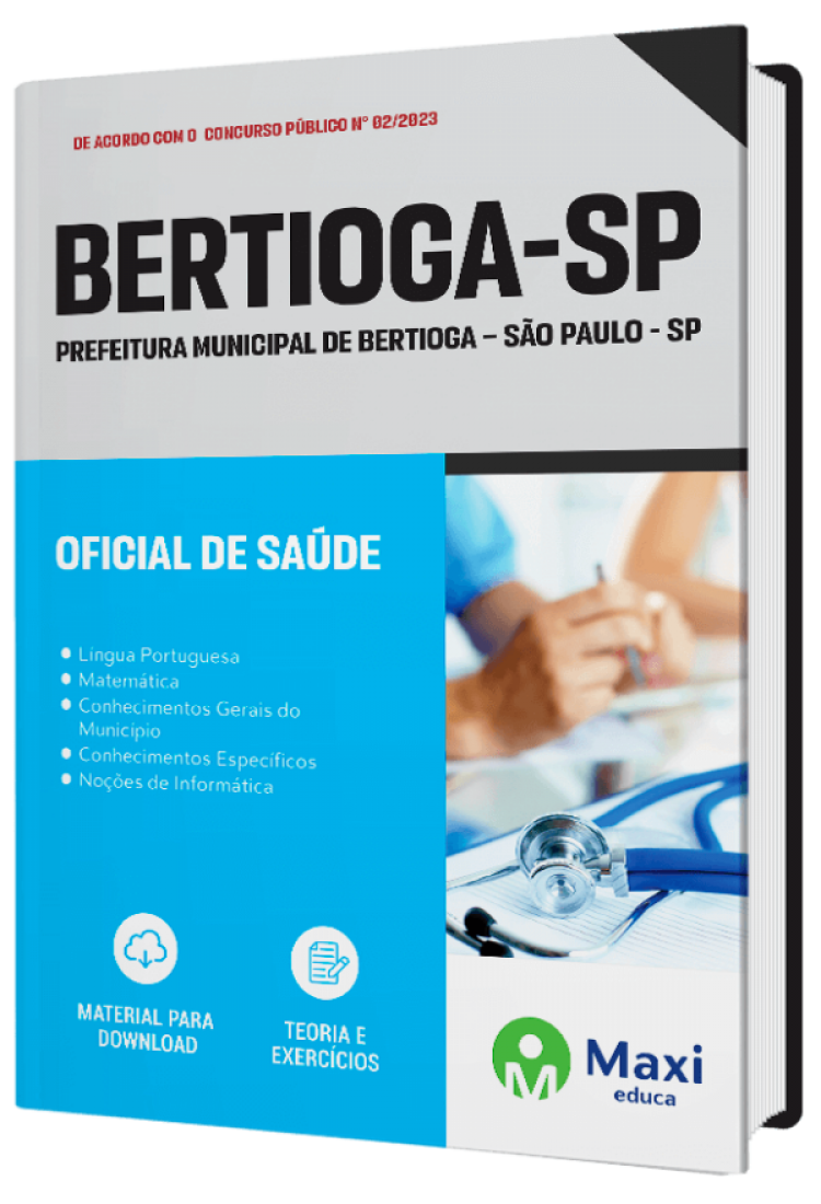 - Apostila Prefeitura de Bertioga-SP 2023 Oficial de Saúde