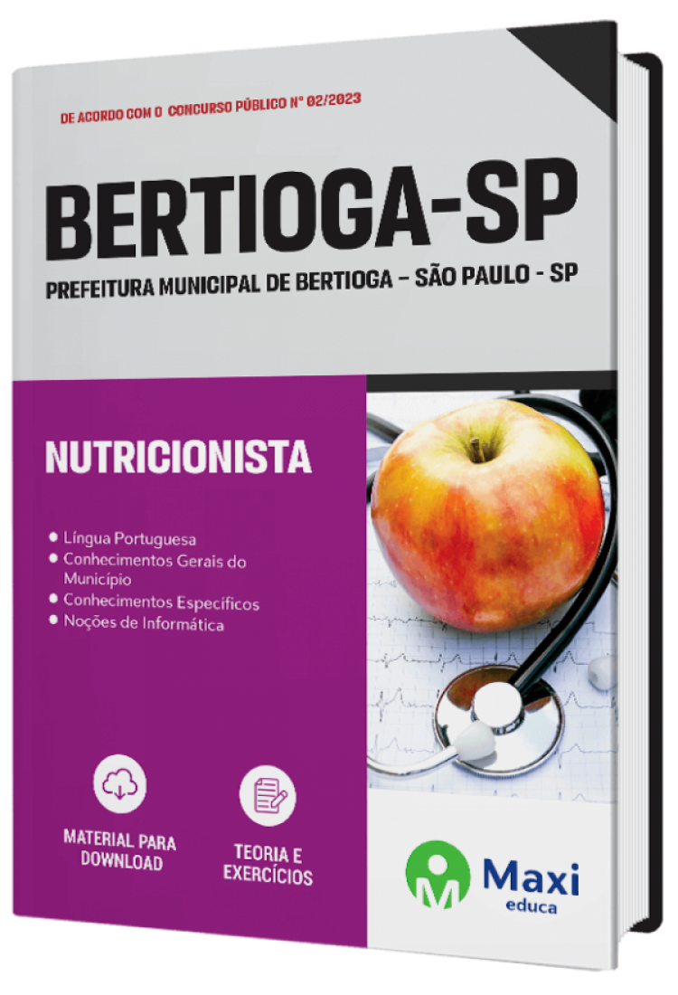 - Apostila Prefeitura de Bertioga-SP 2023 Nutricionista