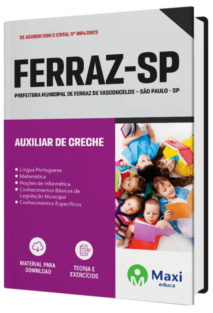 - Apostila Prefeitura de Ferraz de Vasconcelos - SP Auxiliar de Creche