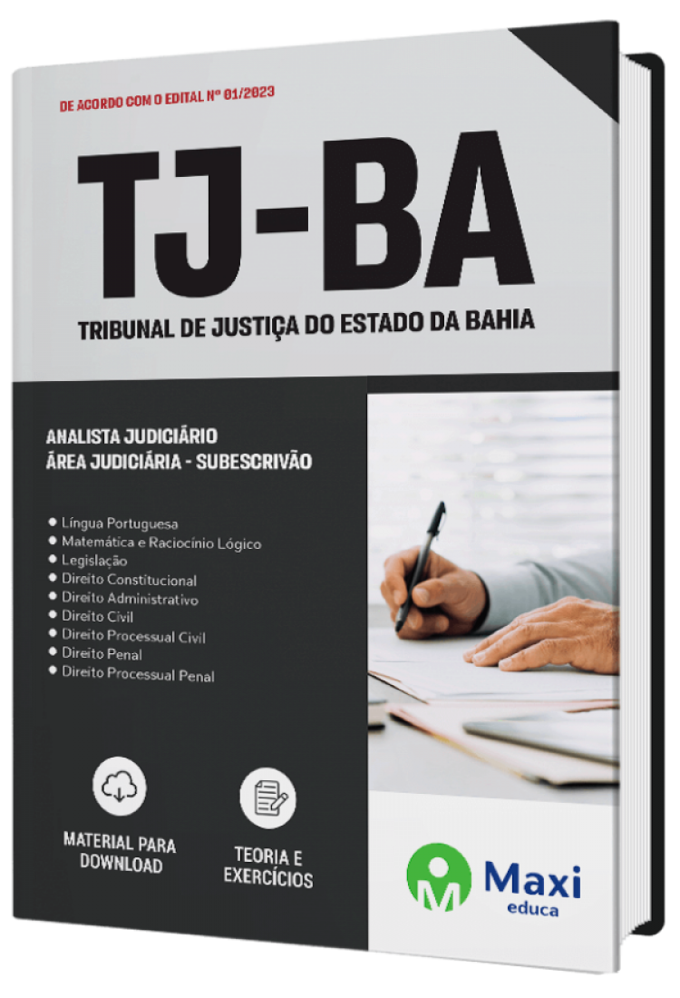 - Apostila TJ-BA 2023 Analista Judiciário - Área Judiciária - Subescrivão