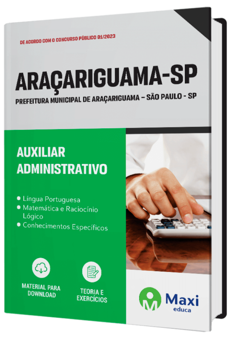 - Apostila Prefeitura de Araçariguama - SP - 2023 Auxiliar Administrativo