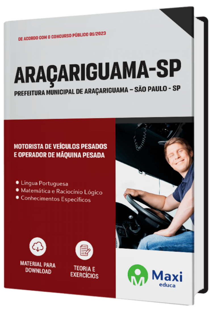 - Apostila Prefeitura de Araçariguama - SP - 2023 Motorista de Veículos Pesados e Operador de Máquina Pesada