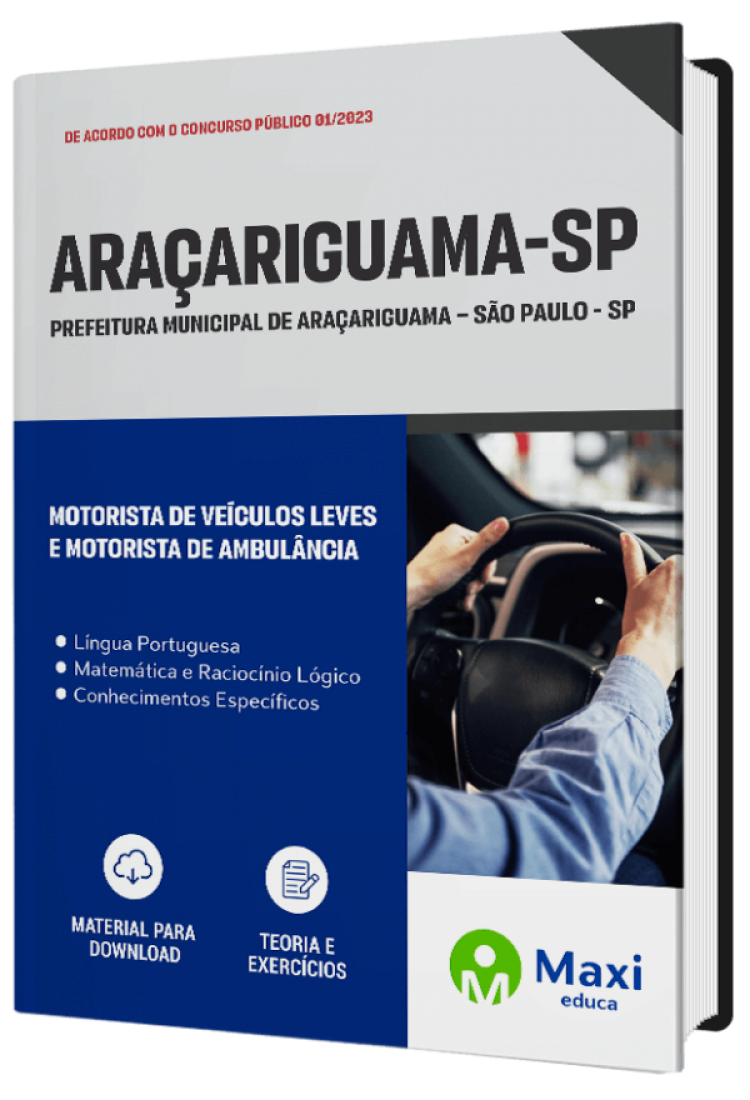 - Apostila Prefeitura de Araçariguama - SP - 2023 Motorista de Veículos Leves e Motorista de Ambulância