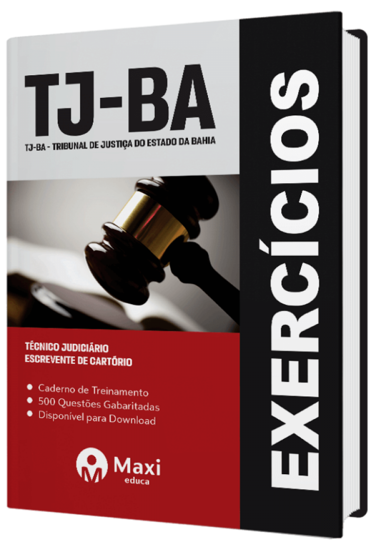 - Caderno de Questões TJ-BA 2023 500 questões gabaritadas - Praticando - Técnico Judiciário – Escrevente de Cartório