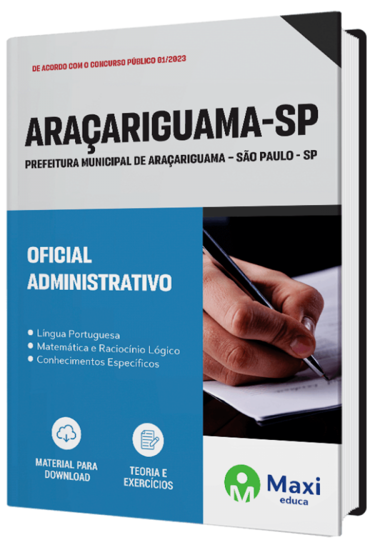 - Apostila Prefeitura de Araçariguama - SP - 2023 Oficial Administrativo