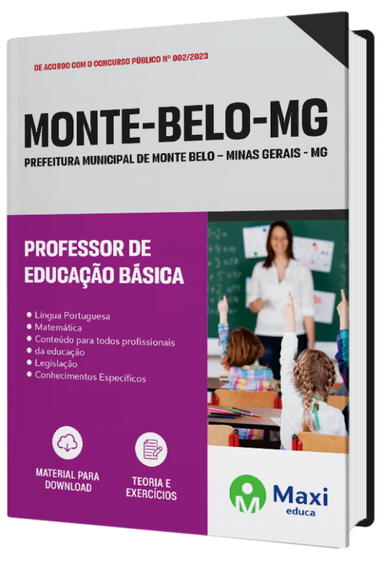 - Apostila Prefeitura de Monte Belo - MG - 2023 Professor de Educação Básica