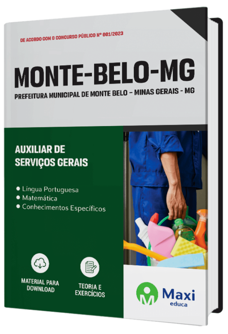 - Apostila Prefeitura de Monte Belo - MG - 2023 Auxiliar de Serviços Gerais