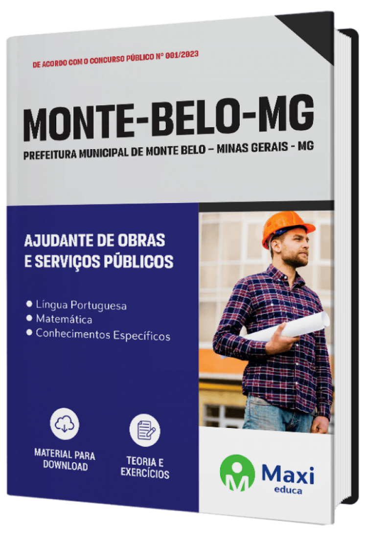 - Apostila Prefeitura de Monte Belo - MG - 2023 Ajudante de Obras e Serviços Públicos