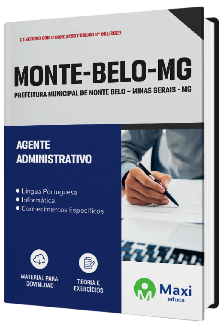 - Apostila Prefeitura de Monte Belo - MG - 2023 Agente Administrativo