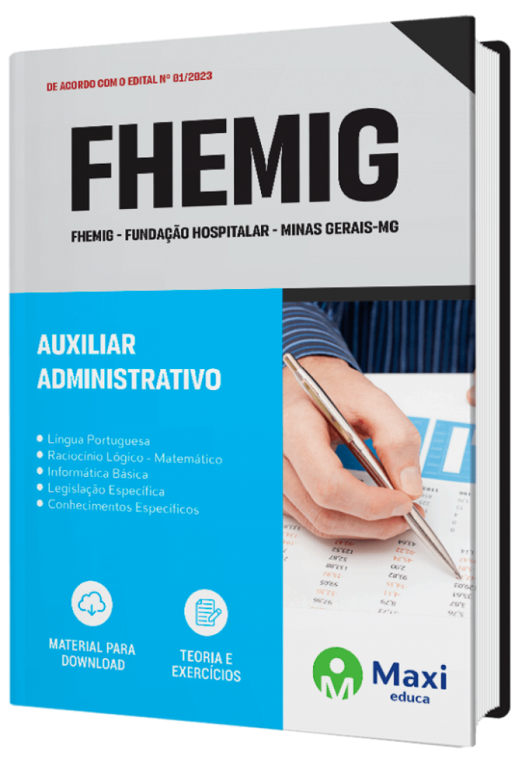 - Apostila FHEMIG - 2023 Auxiliar Administrativo