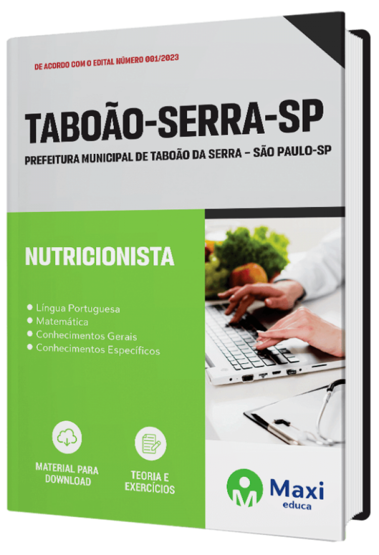 - Apostila Prefeitura de Taboão da Serra - SP - 2023 Nutricionista