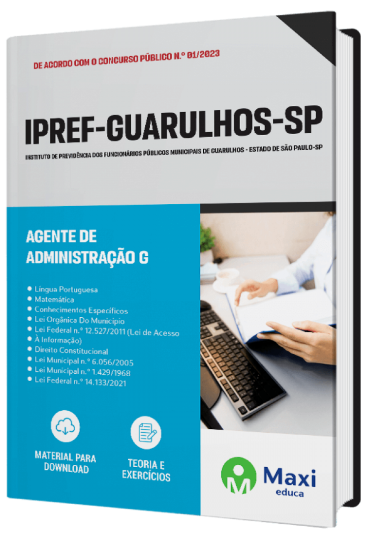 - Apostila IPREF Guarulhos-SP - 2023 Agente de Administração G