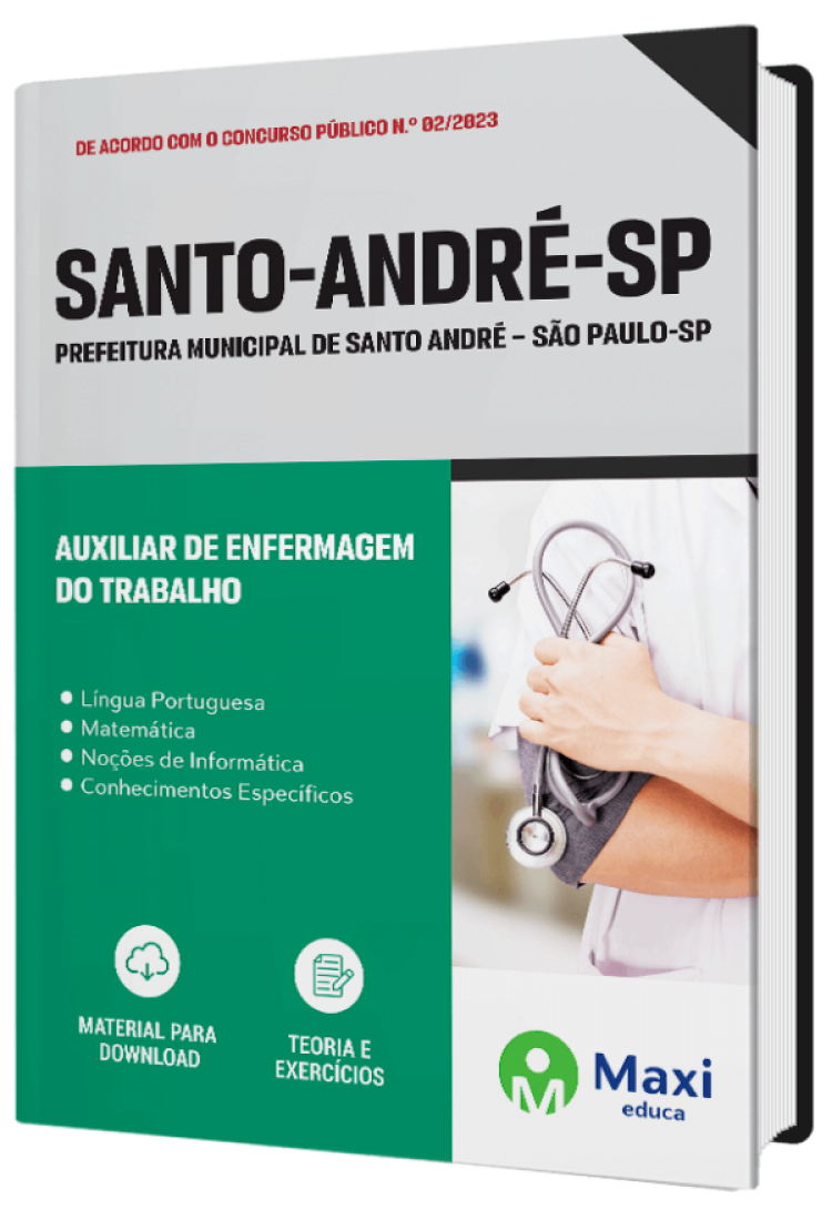 - Apostila Prefeitura de Santo André - SP - 2023 Auxiliar de Enfermagem do Trabalho