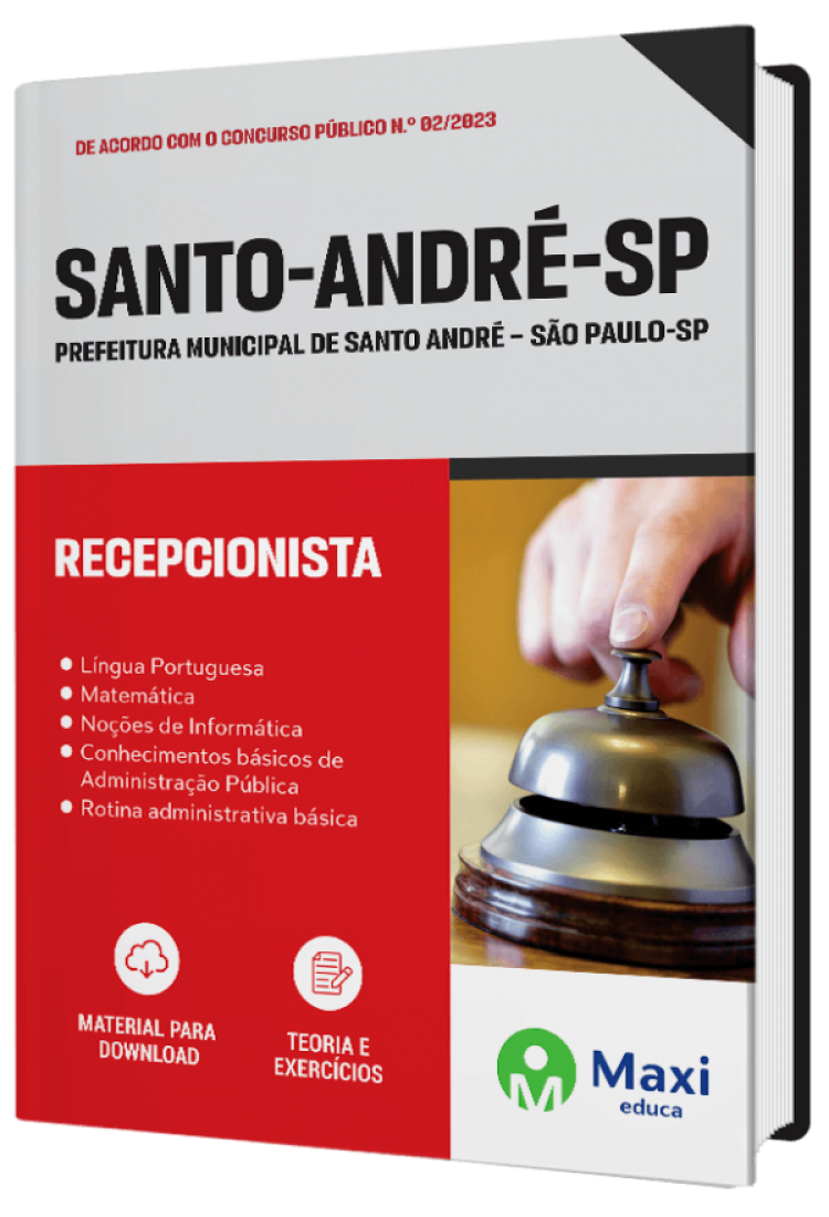 - Apostila Prefeitura de Santo André - SP - 2023 Recepcionista