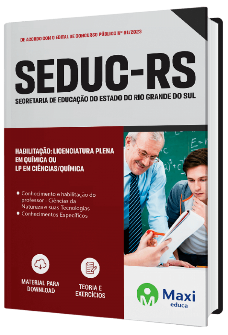 - Apostila SEDUC-RS 2023 Habilitação: Licenciatura Plena em Química ou LP em Ciências/Química