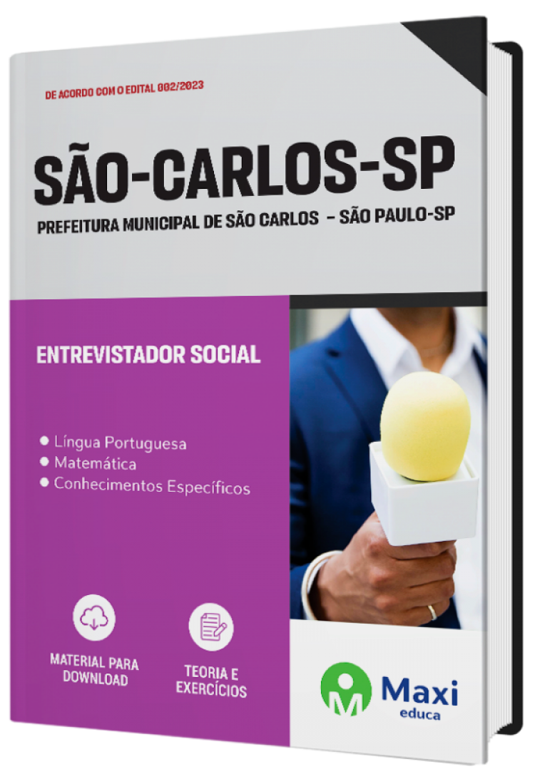 - Apostila Prefeitura de São Carlos - SP - 2023 Entrevistador Social