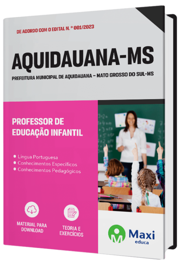 - Apostila Prefeitura de Aquidauana - MS - 2023 Professor De Educação Infantil