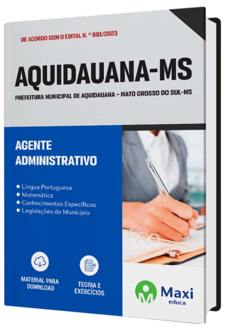 - Apostila Prefeitura de Aquidauana - MS - 2023 Agente Administrativo