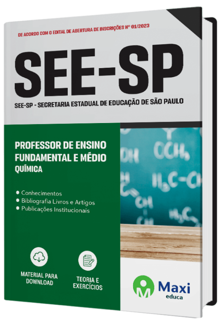 - Apostila SEE-SP - 2023 Professor de Ensino Fundamental e Médio - QUÍMICA