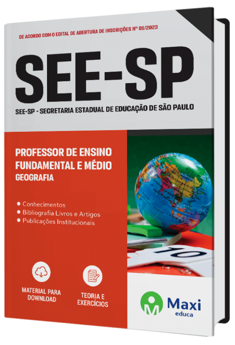 - Apostila SEE-SP - 2023 Professor de Ensino Fundamental e Médio - GEOGRAFIA