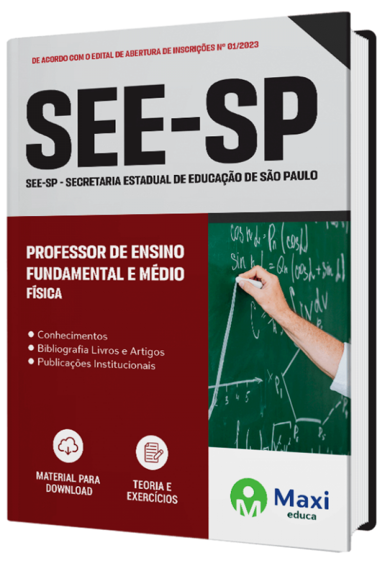 - Apostila SEE-SP - 2023 Professor de Ensino Fundamental e Médio - FÍSICA