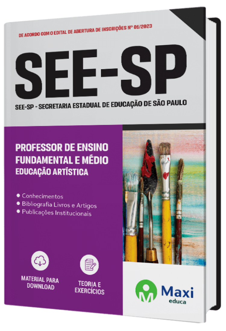 - Apostila SEE-SP - 2023 Professor de Ensino Fundamental e Médio - EDUCAÇÃO ARTÍSTICA