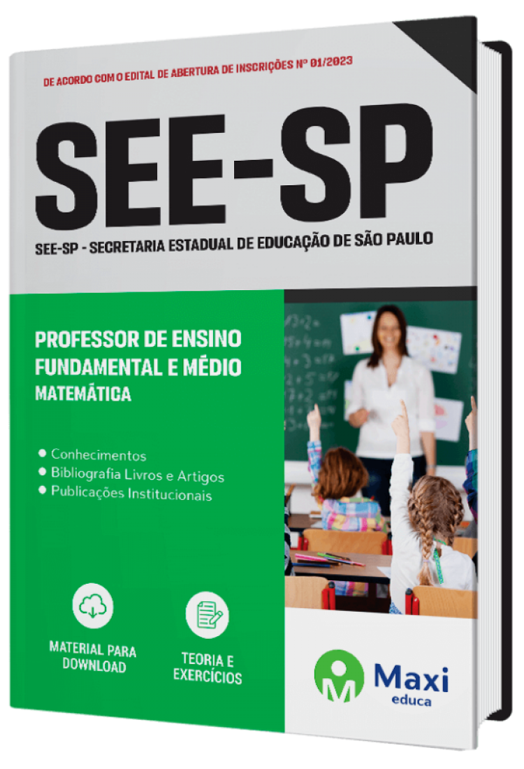 - Apostila SEE-SP - 2023 Professor de Ensino Fundamental e Médio - MATEMÁTICA