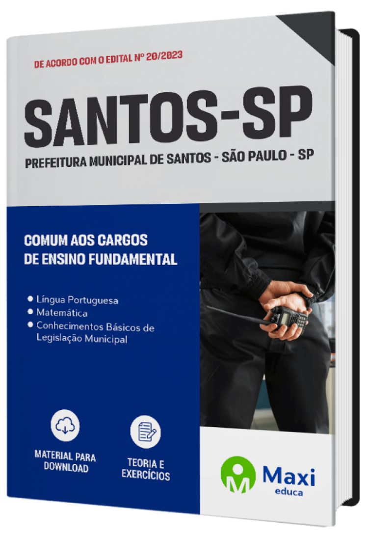 - Apostila Prefeitura de Santos - SP - 2023 Comum aos Cargos de Ensino Fundamental