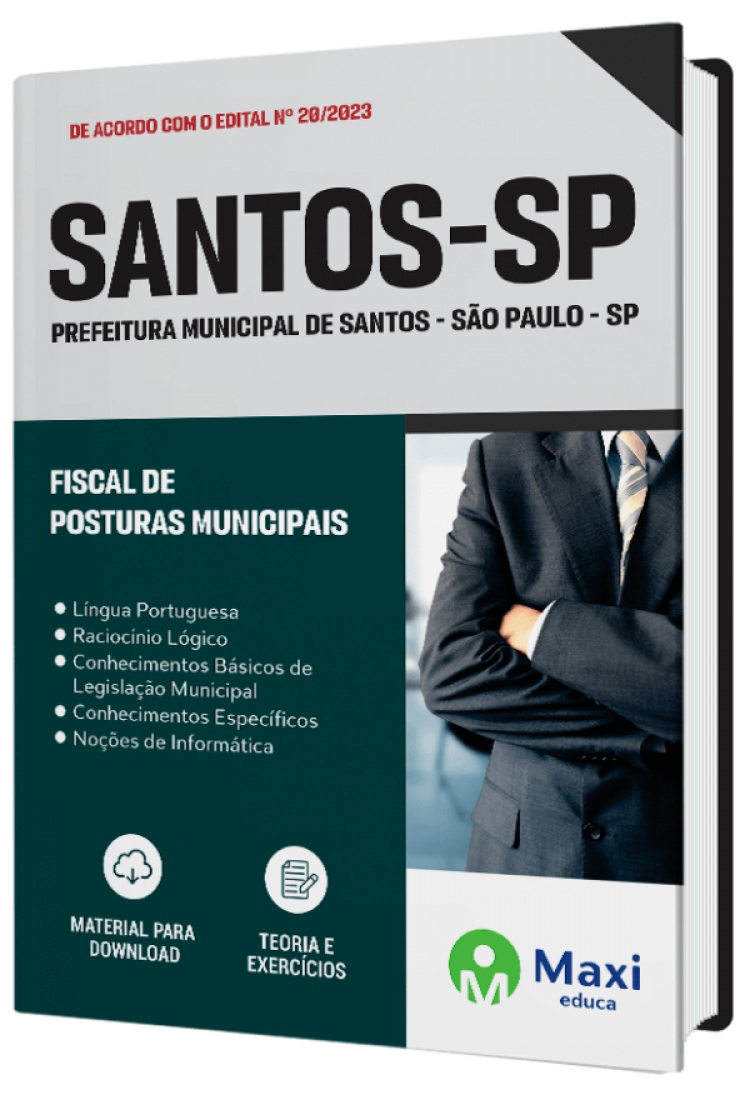 - Apostila Prefeitura de Santos - SP - 2023 Fiscal de Posturas Municipais