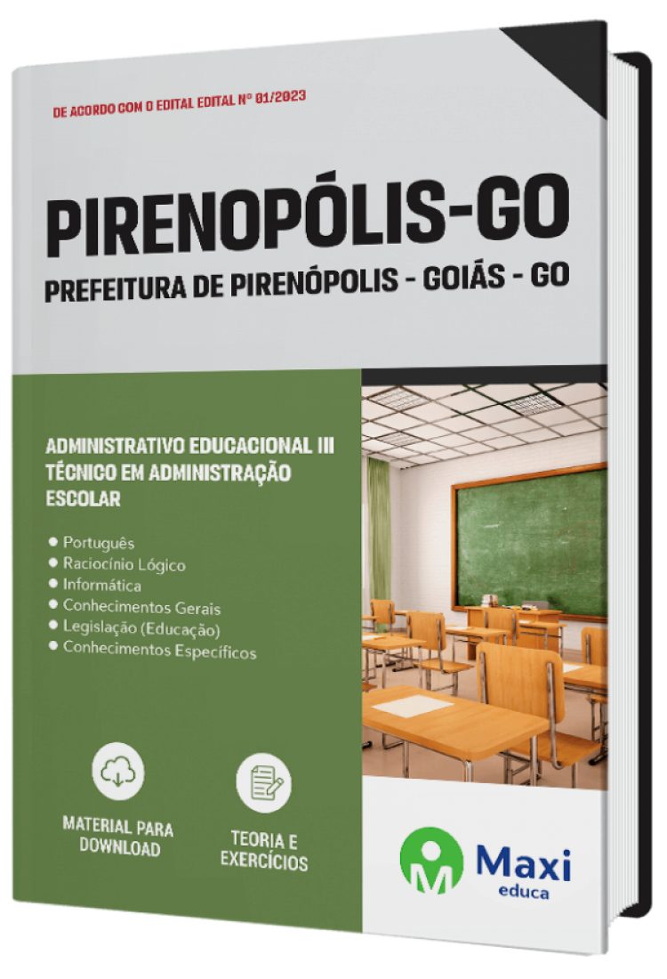 - Apostila Prefeitura de Pirenópolis-GO 2023 Administrativo Educacional III - Técnico em Administração Escolar