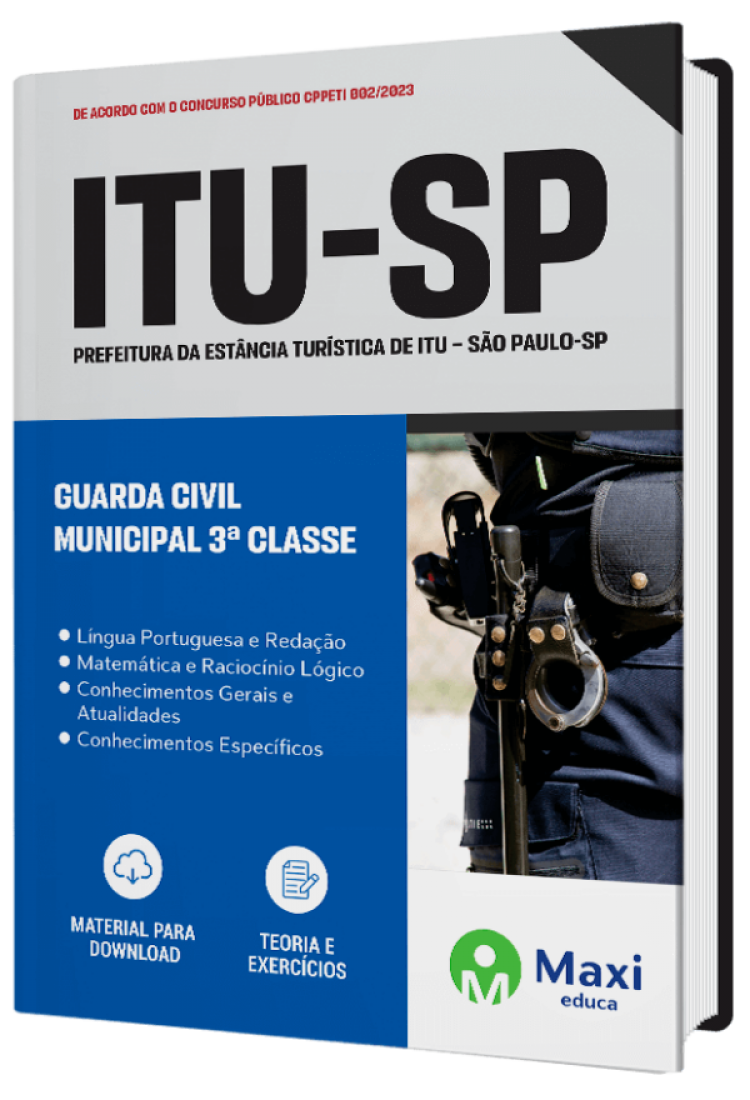 - Apostila Prefeitura da Estância Turística de Itu - SP - 2023 Guarda Civil Municipal 3ª Classe