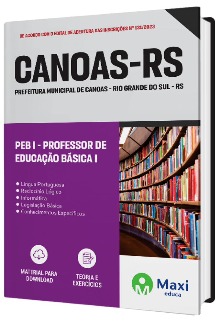 - Apostila Prefeitura de Canoas - RS 2023 PEB I - Professor de Educação Básica I