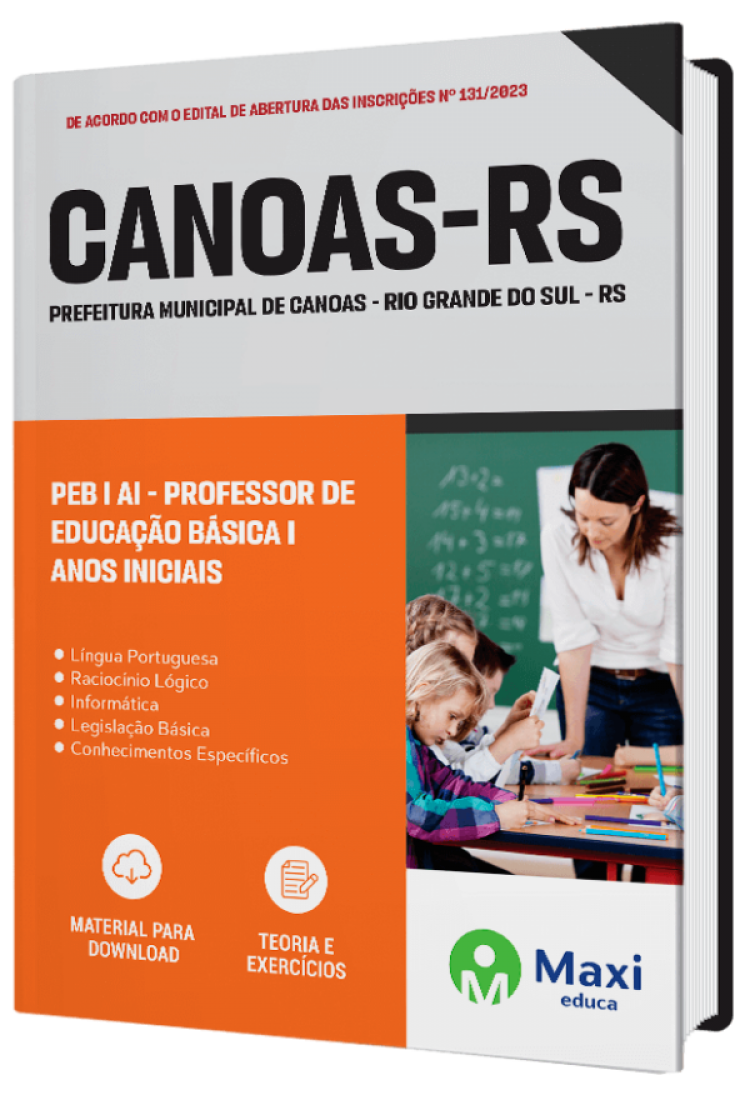 - Apostila Prefeitura de Canoas - RS 2023 PEB I AI - Professor de Educação Básica I - Anos Iniciais