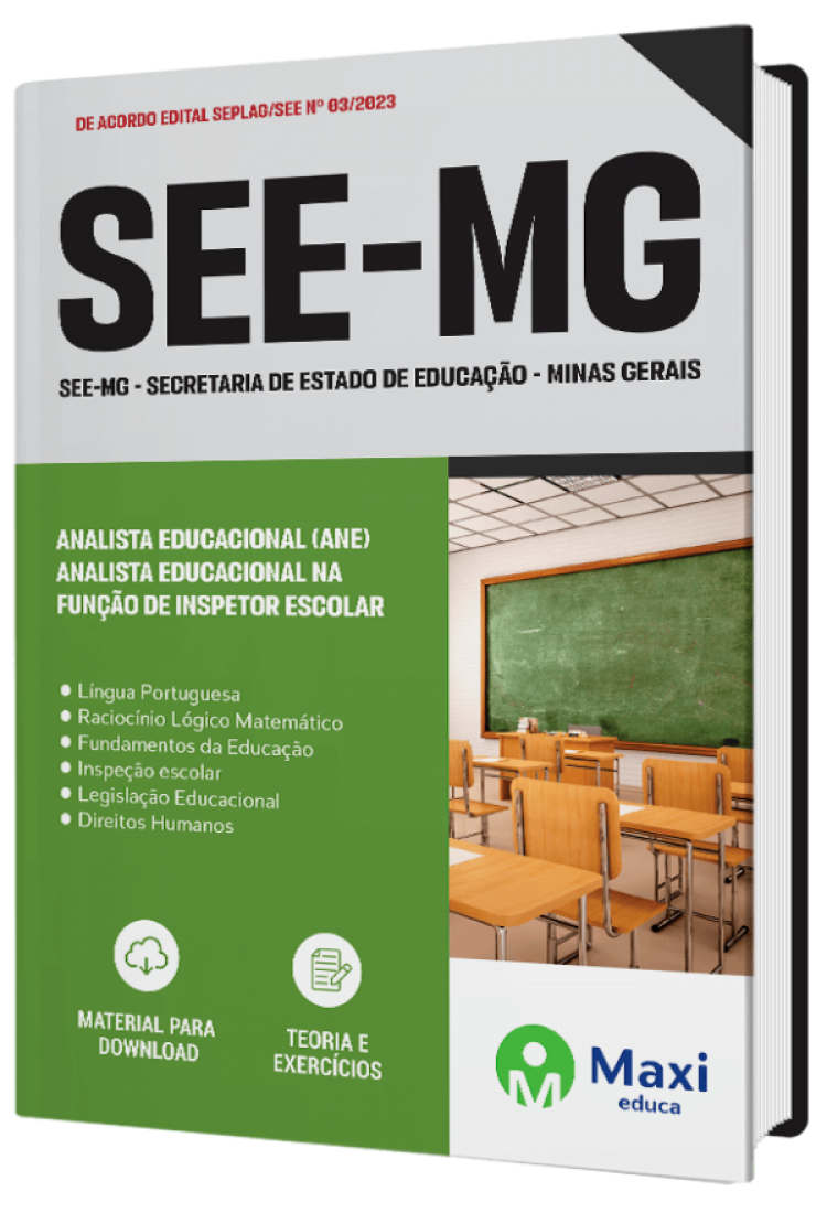 - Apostila SEE-MG 2023 Analista Educacional (ANE) - Analista Educacional na função de Inspetor Escolar