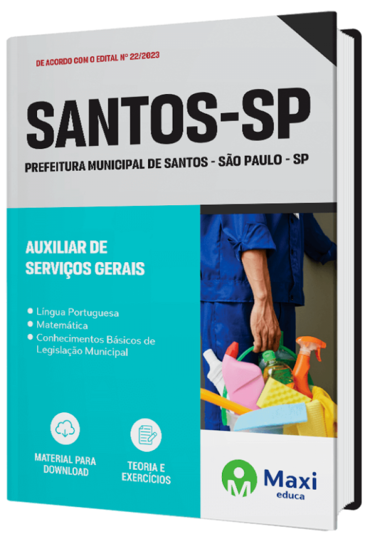 - Apostila Prefeitura de Santos - SP - 2023 Auxiliar de Serviços Gerais