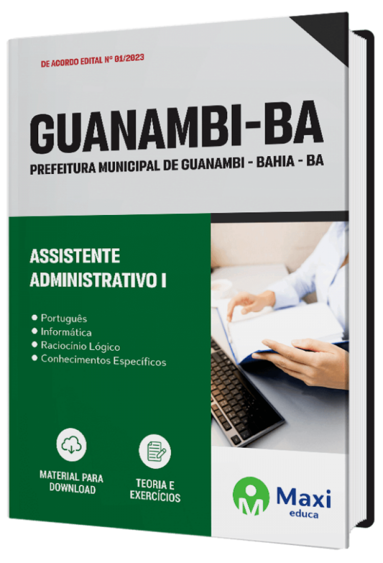 - Apostila Prefeitura de Guanambi - BA - 2023 Assistente Administrativo I