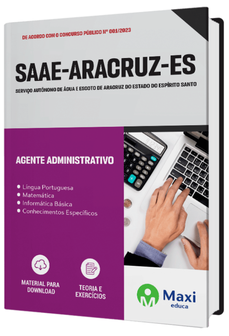 - Apostila SAAE - ES - 2023 Agente Administrativo